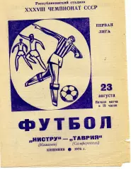 Нистру Кишинев - Таврия Симферополь 23.08.1976