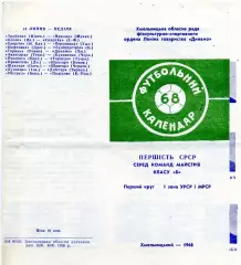 Динамо Хмельницкий 1968 год