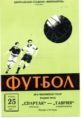 Спартак Москва - Таврия Симферополь 25.10.1977