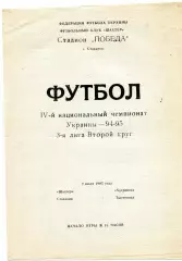 Шахтер Стаханов - Хутровик Тысменица 02.07.1995