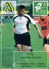 Полиграфтехника Александрия - Таврия Симферополь 01.09.2002