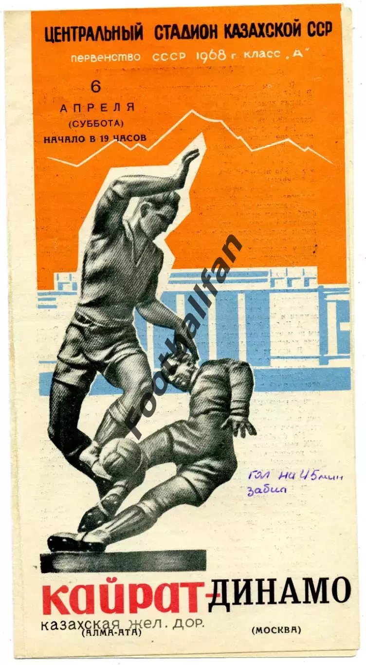 Кайрат Алма Ата - Динамо Москва 06.04.1968