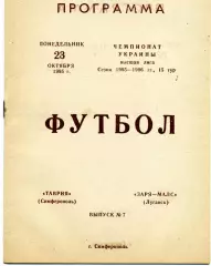 Таврия Симферополь - Заря - МАЛС Луганск 23.10.1995