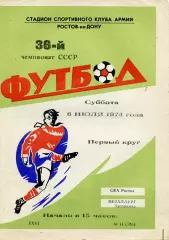 СКА Ростов - Металлург Запорожье 06.04.1974