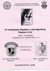 Меркурий - ЧТЭИ Черновцы - МФК Кардинал Львов 20.01.2007