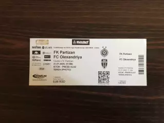 Партизан Белград , Сербия - ФК Александрия Украина 31.07.2025 ИДЕАЛ