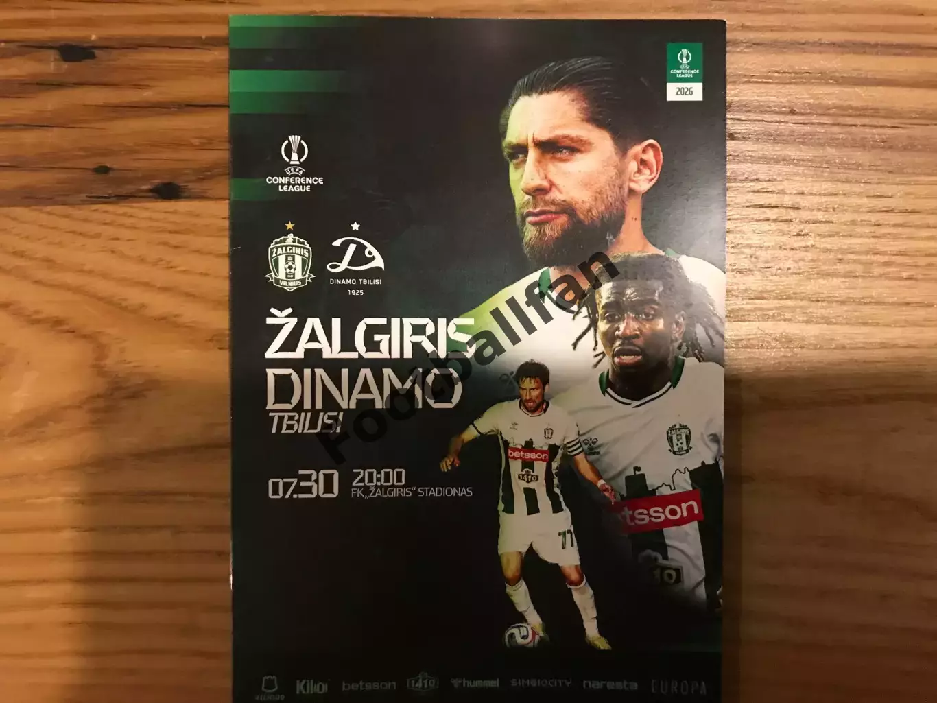 Жальгирис Вильнюс , Литва - Динамо Тбилиси , Грузия 30.07.2026