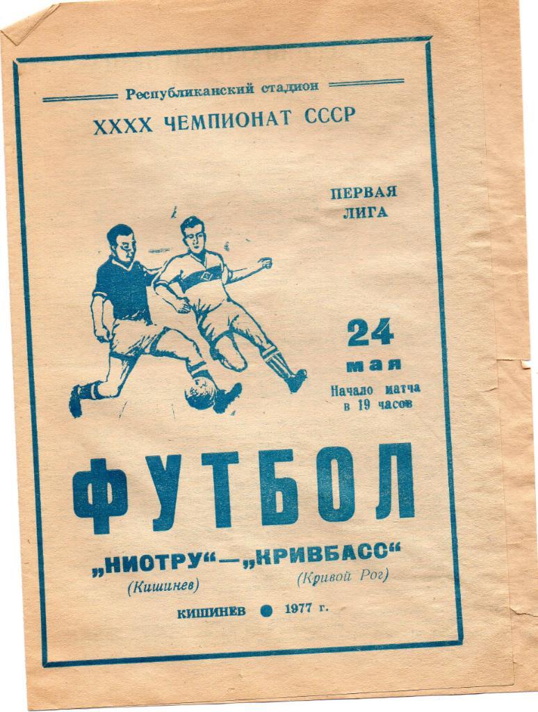 Нистру Кишинев - Кривбасс Кривой Рог 1977