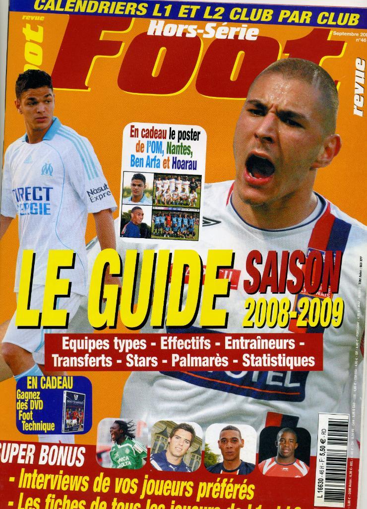 FOOT magazine Представление участников чемпионата Франции 2008 - 09 год