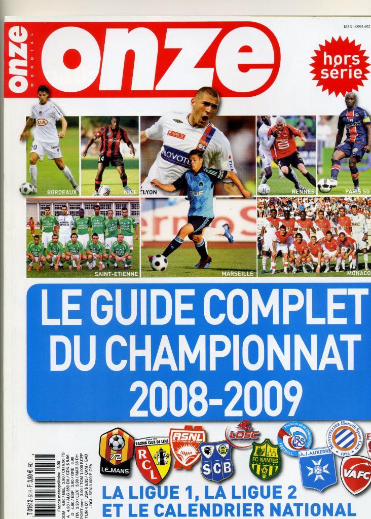ONZE Представление участников чемпионата Франции 2008 - 09 год