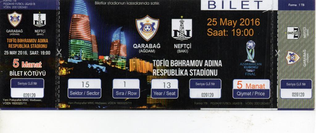 Карабах Агдам - Нефтчи Баку 2016 Финал Кубка Азербайджана
