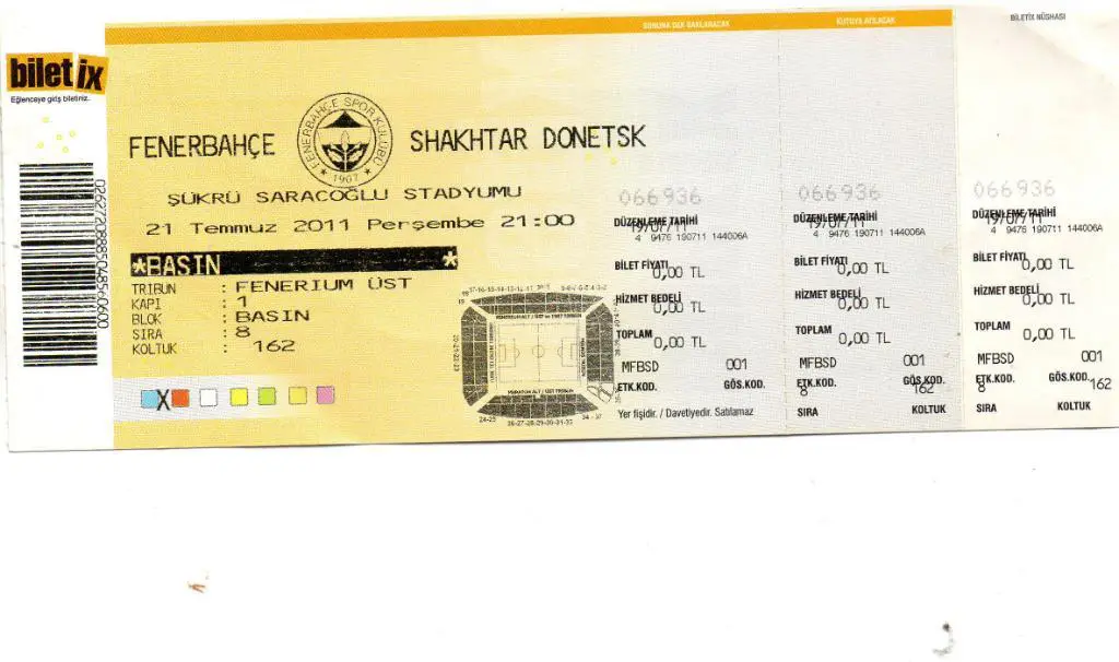 Фенербахче Стамбул , Турция - Шахтер Донецк , Украина 2011