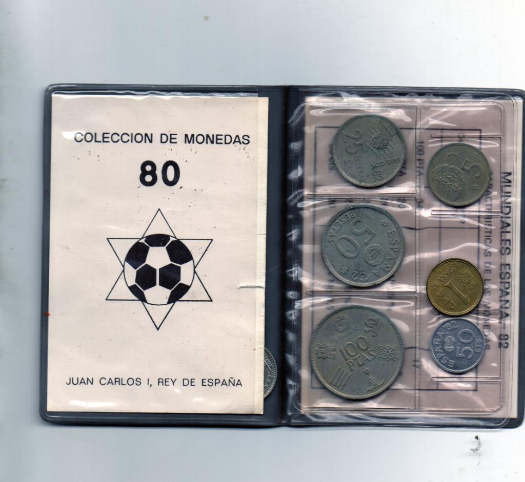 Набор монет Испании , посвященный Чемпионату Мира по футболу 1982 года