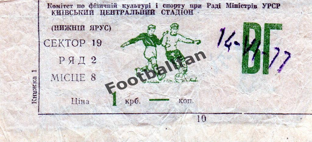 Динамо Киев - Шахтер Донецк 14.06.1977