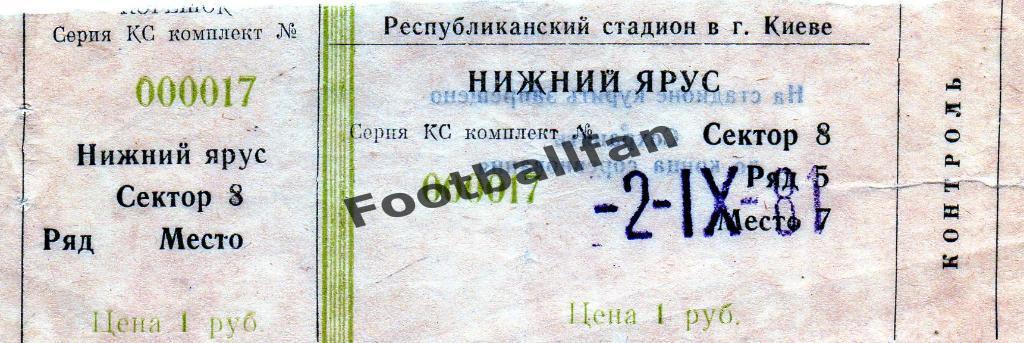 Динамо Киев - Таврия Симферополь 02.09.1981