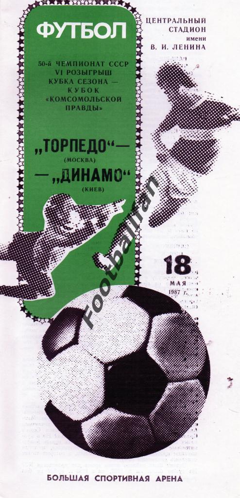 Торпедо Москва - Динамо Киев 18.05.1987