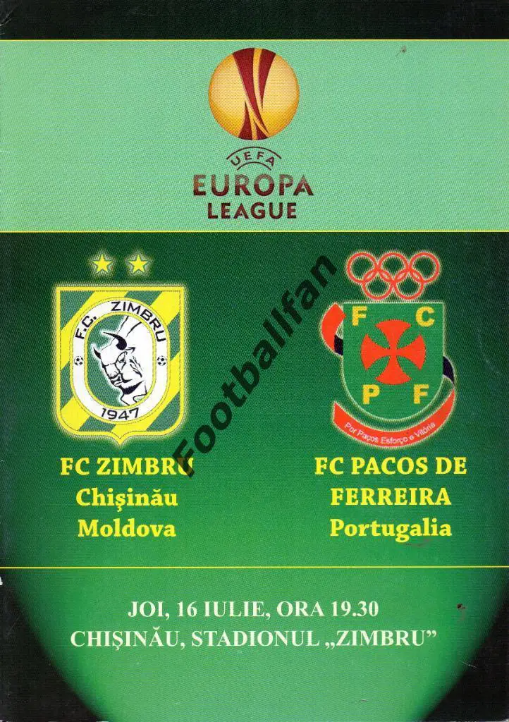 Зимбру Кишинев , Молдова - Пасуш де Феррейра Португалия 2009