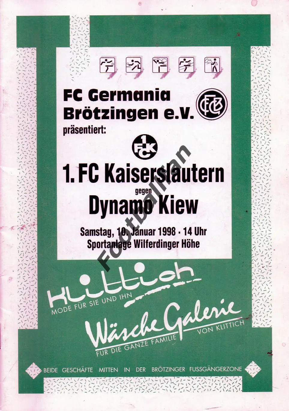 Кайзерслаутерн Германия - Динамо Киев , Украина 1998