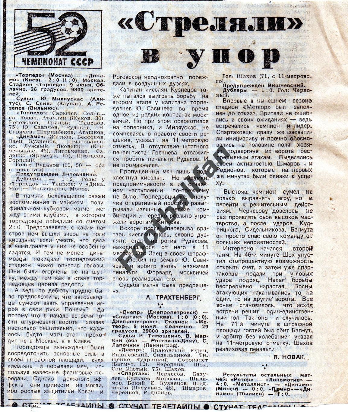 Торпедо Москва - Динамо Киев 09.06.1989