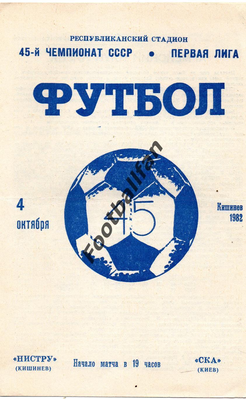 Нистру Кишинев - СКА Киев 04.10.1982