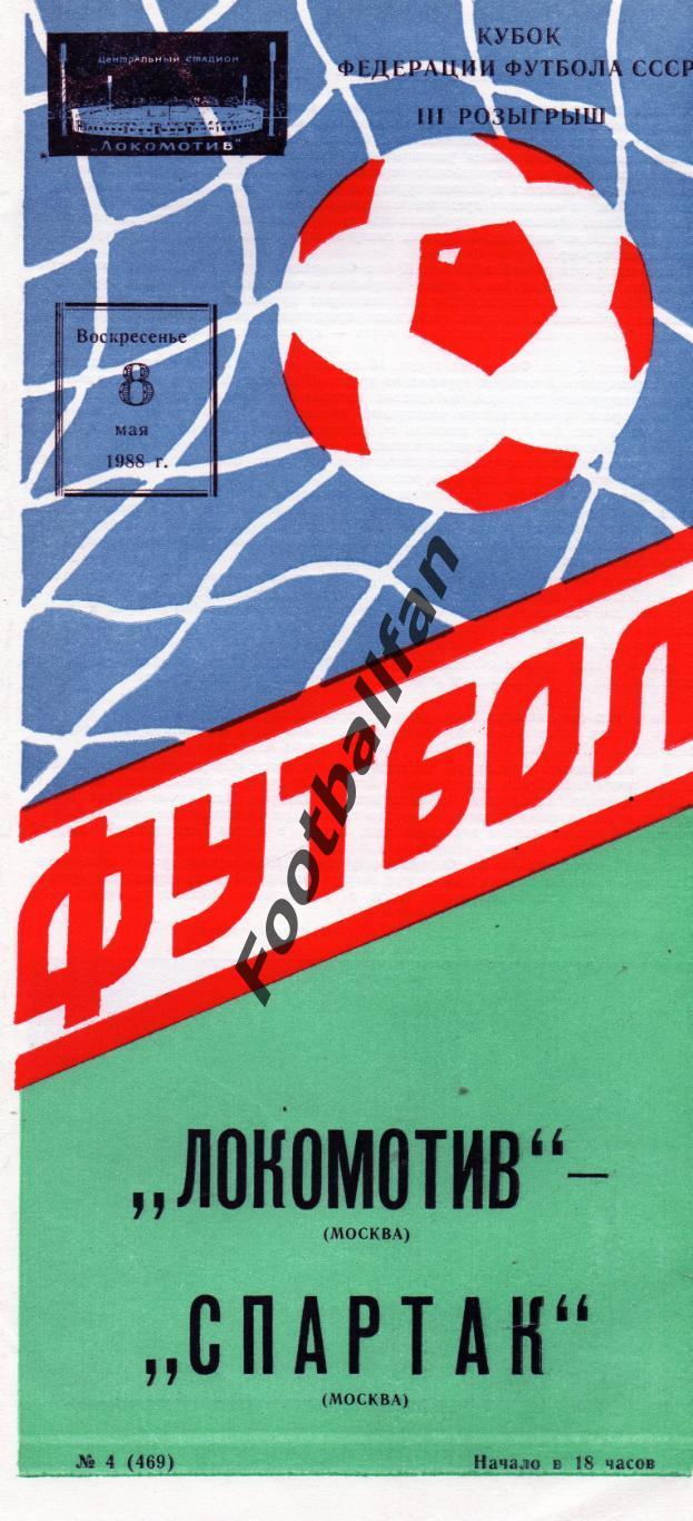 Локомотив Москва - Спартак Москва 08.05.1988