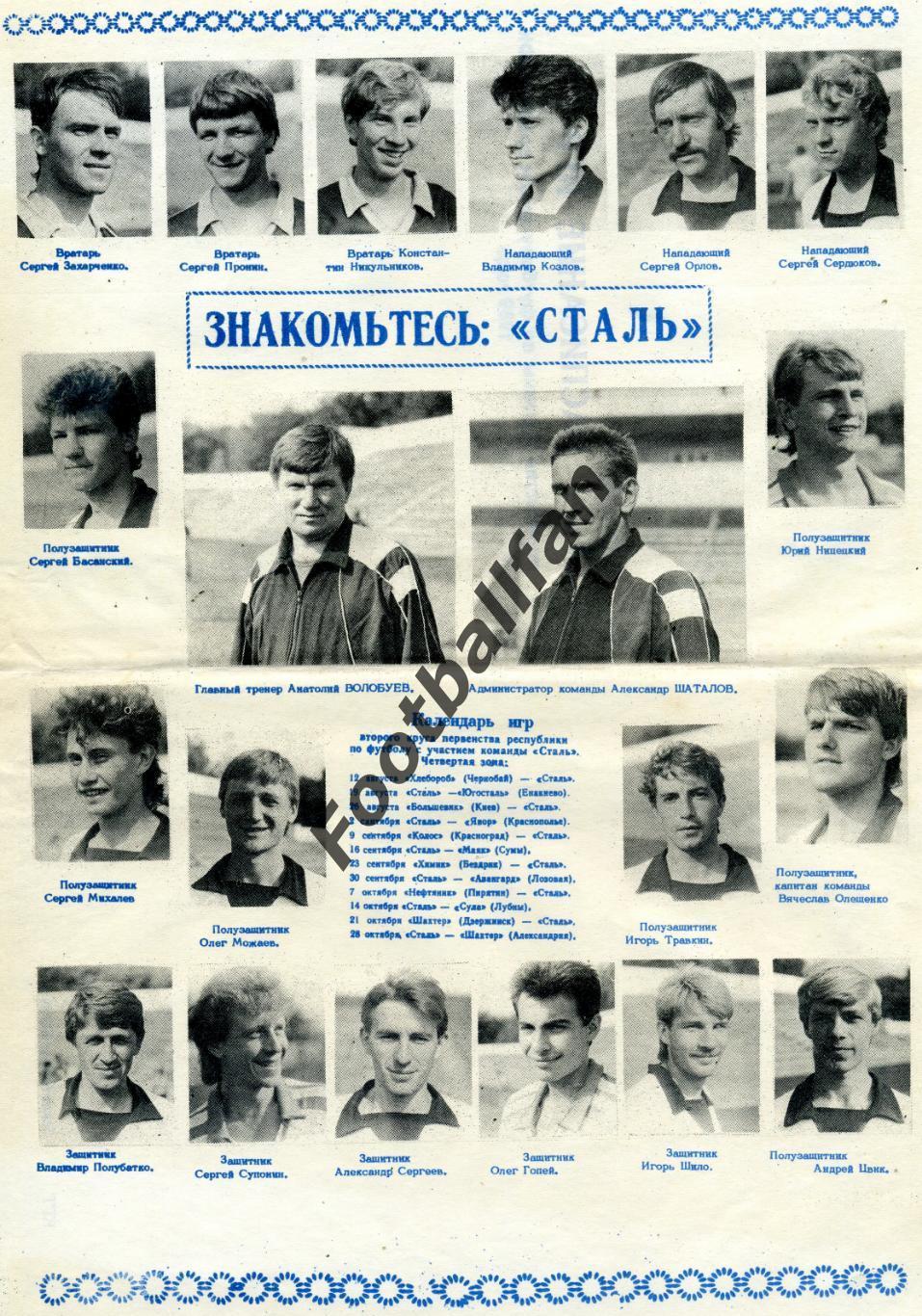 Сталь Коммунарск ( Алчевск ) . 1989 год. 1