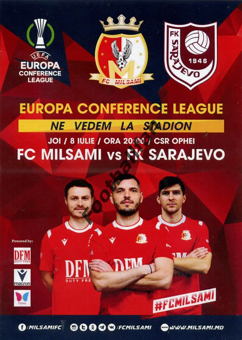Милсами Орхей , Молдова - ФК Сараево Босния и Герцеговина 08.07.2021