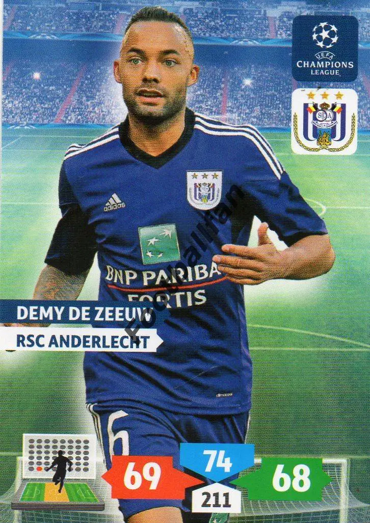 CHAMPIONS LEAGUE 2013 - 2014 . DEMY DE ZEEUW . RSC ANDERLECHT .