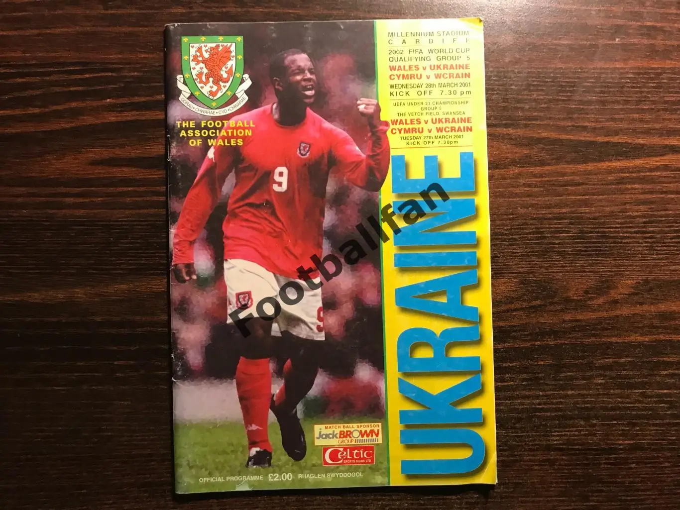Уэльс - Украина 27.03.2001
