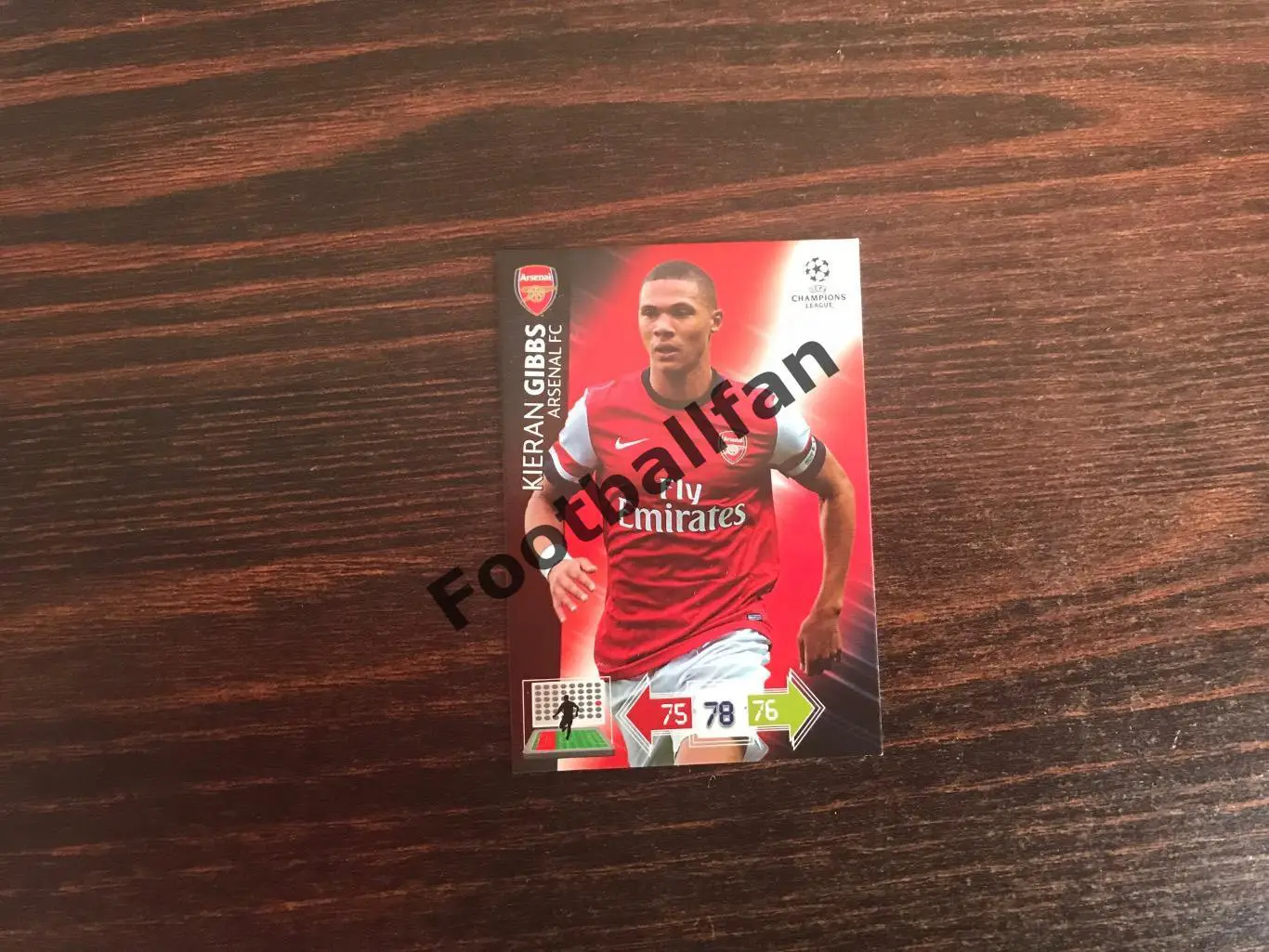 Лига Чемпионов . Сезон 2012-2013 . Кейран Гиббс ( Арсенал Лондон )