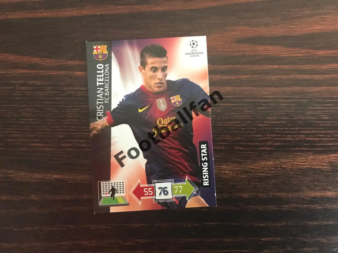 Лига Чемпионов . Сезон 2012-2013 . Кристиан Телло ( Барселона )