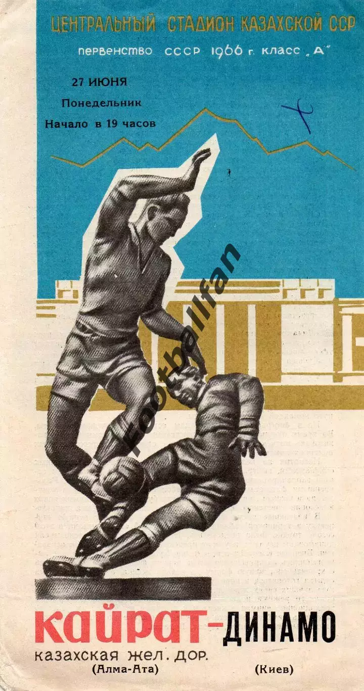 Кайрат Алма Ата - Динамо Киев 27.06.1966