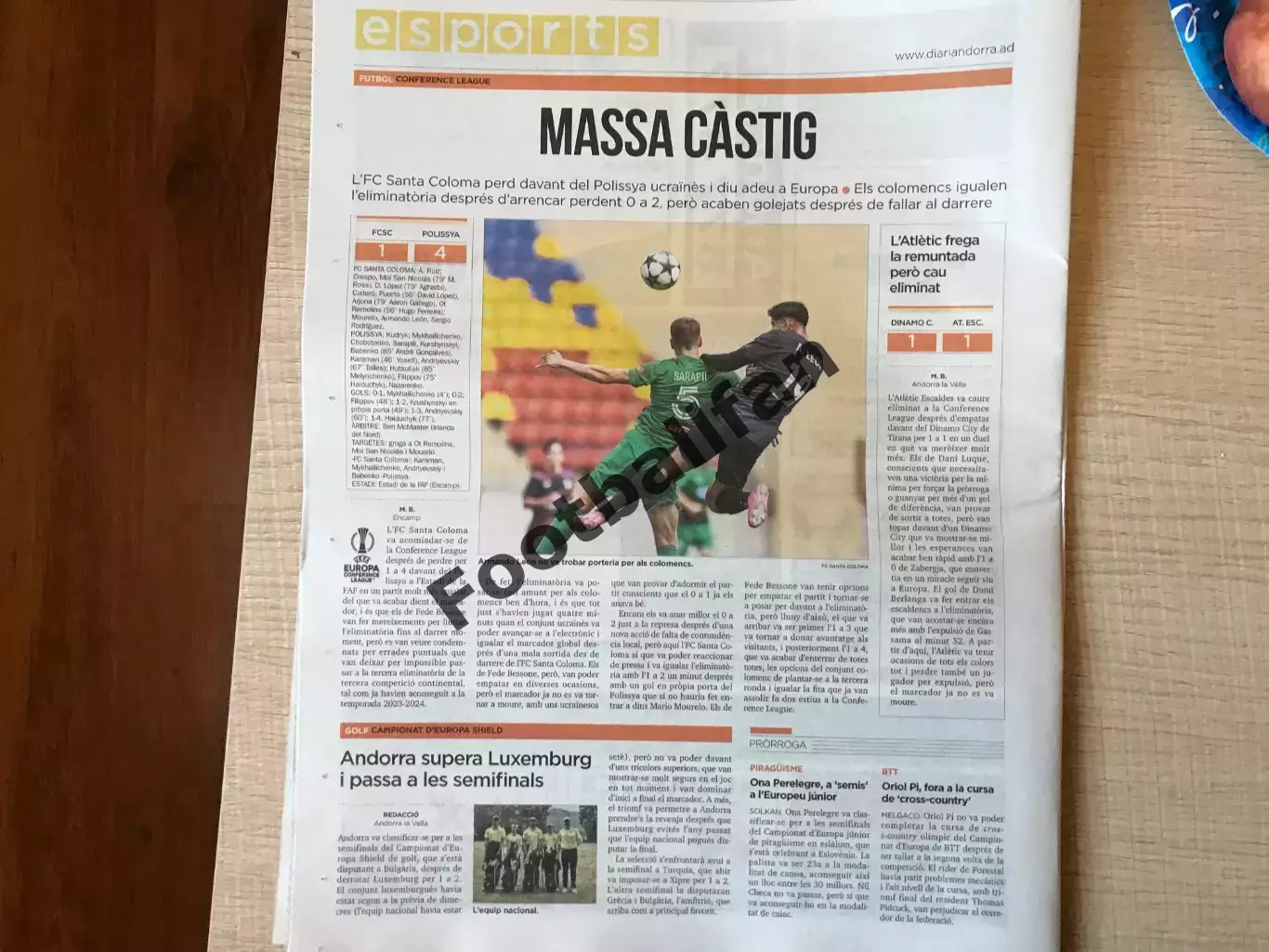 Санта Колома Андорра - Полесье Житомир , Украина 31.07.2025 Отчет о матче 1