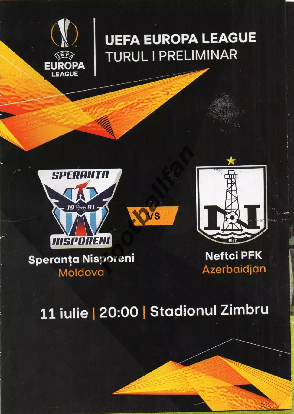 Сперанца Нишпорены , Молдова - Нефтчи Баку , Азербайджан 11.07.2019