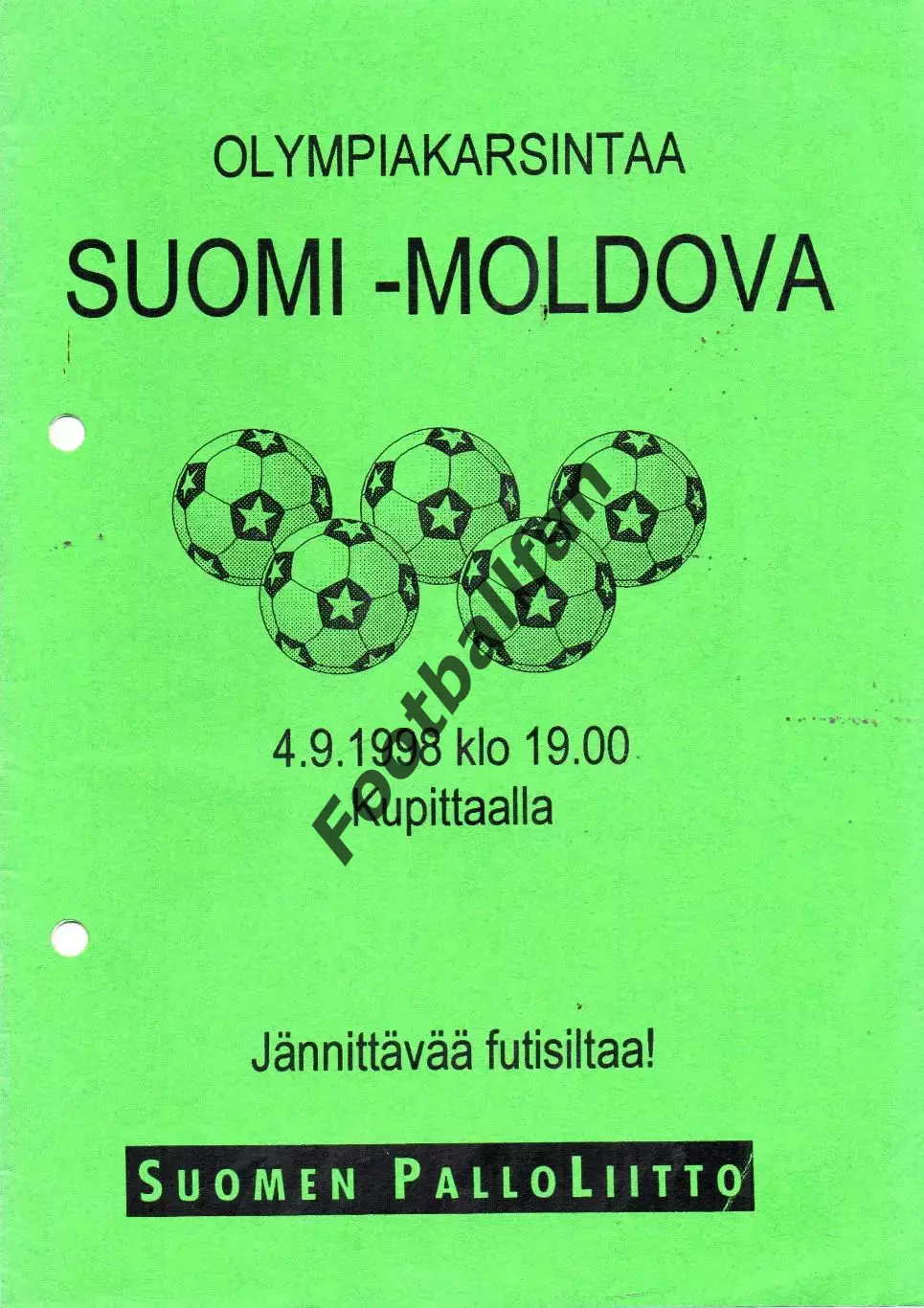Финляндия - Молдова 04.09.1998