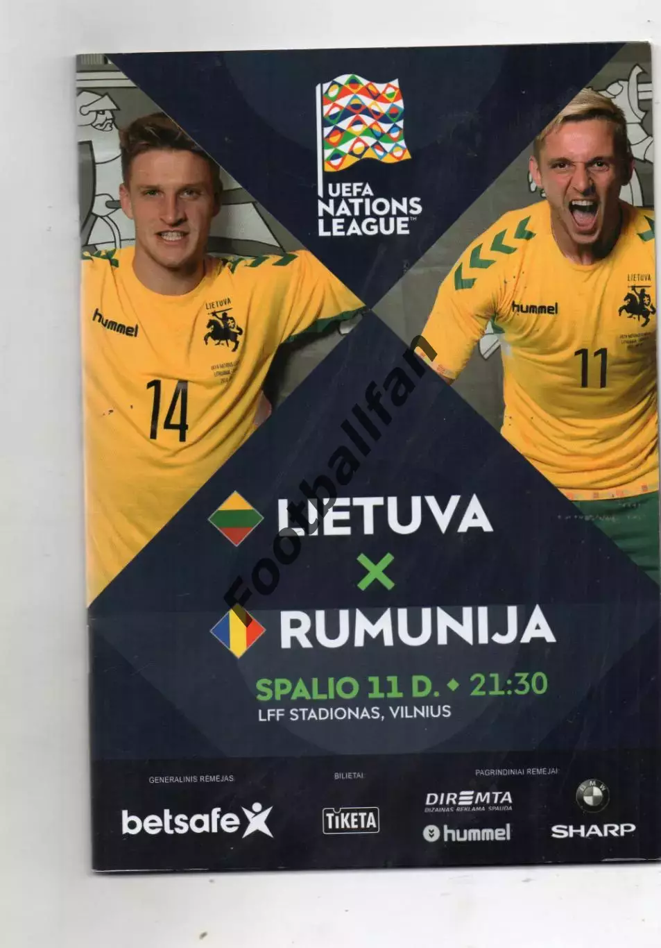Литва - Румыния + Черногория 11.10. + 14.10.2018