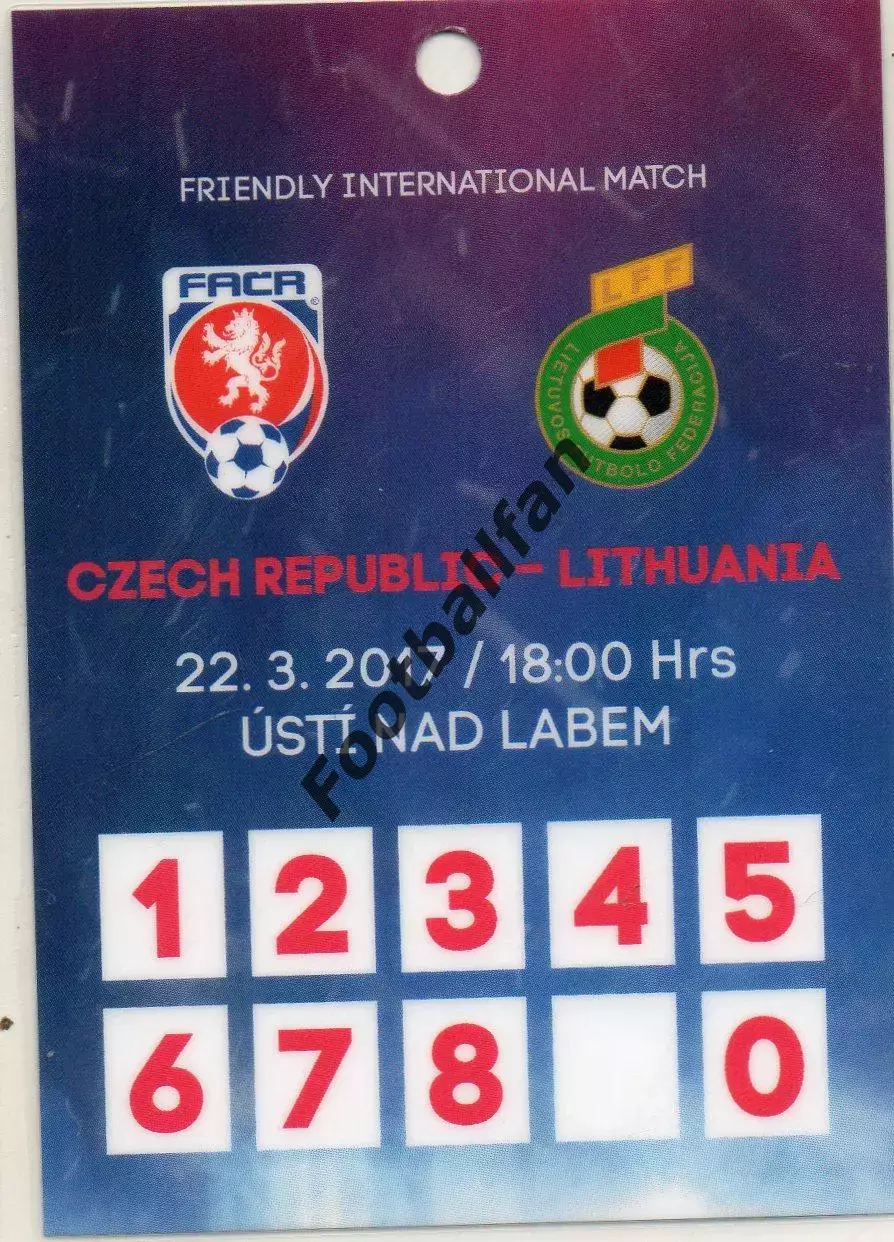 Чехия - Литва 22.03.2017