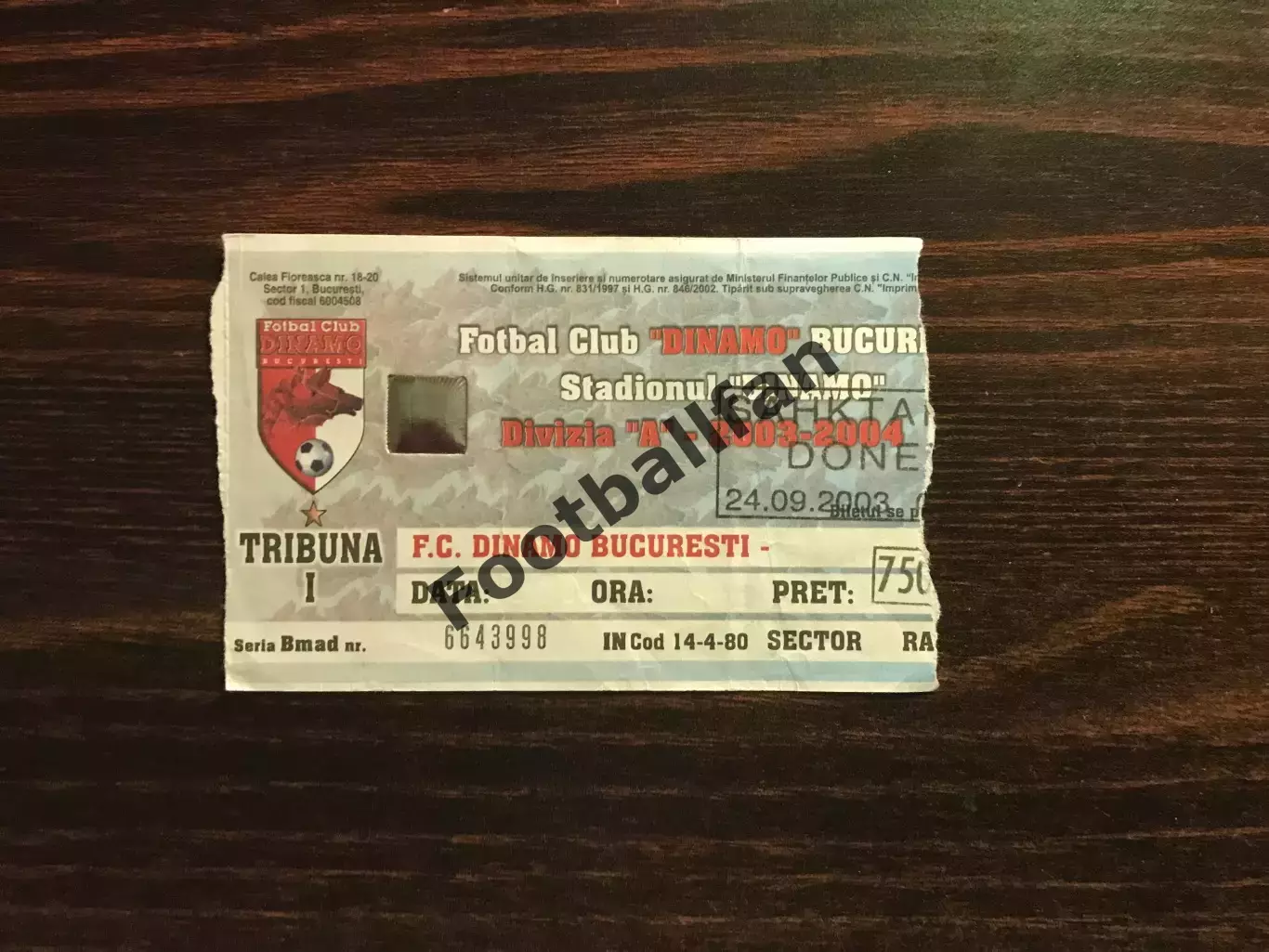 Динамо Бухарест , Румыния - Шахтер Донецк , Украина 24.09.2003 (2)