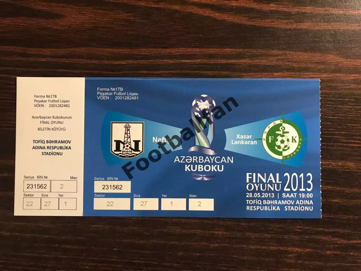 Нефтчи Баку - Хазар Ленкорань 28.05.2013 финал Кубка Азербайджана