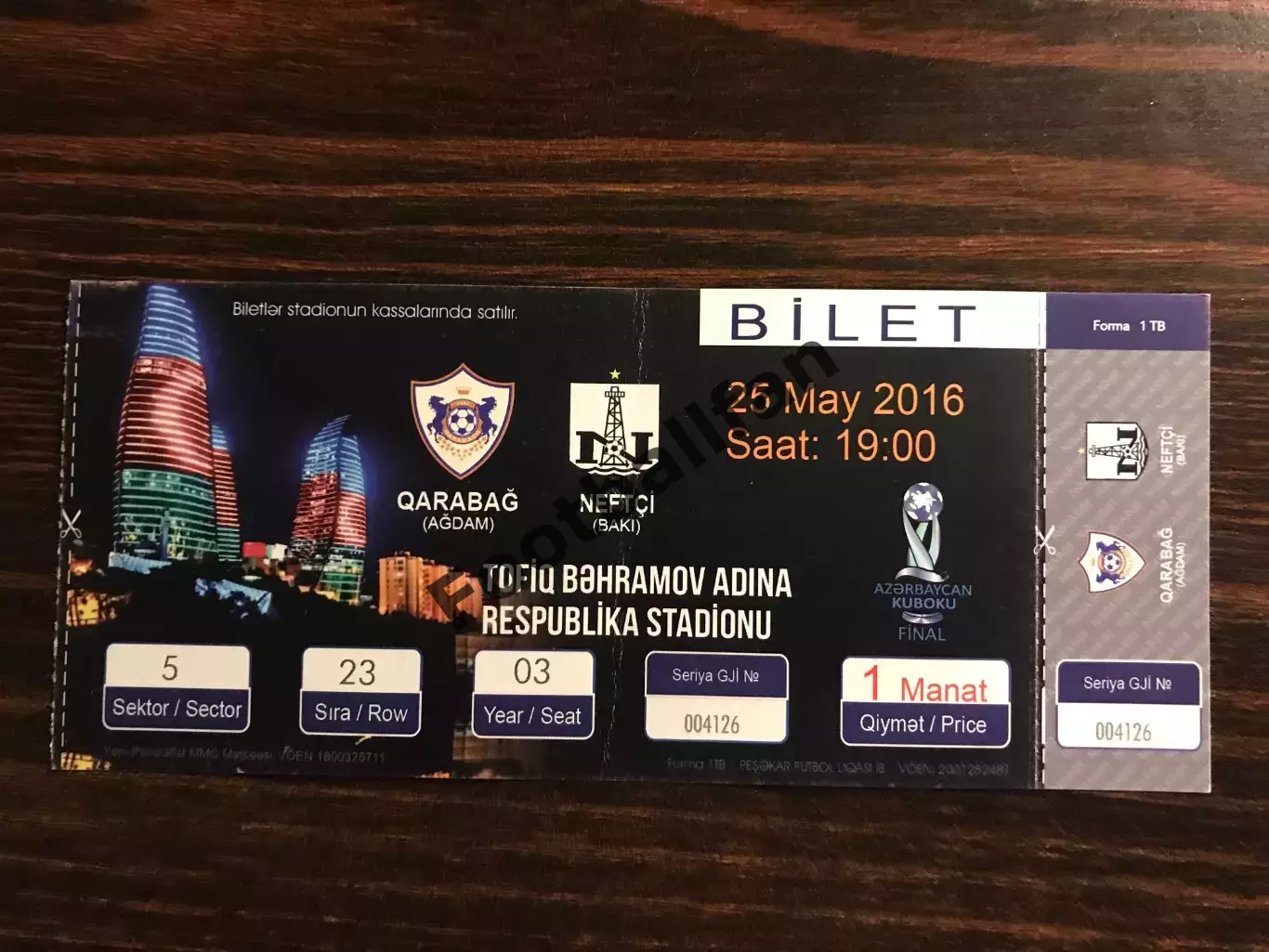 Карабах Агдам - Нефтчи Баку 25.05.2016 финал Кубка Азербайджана