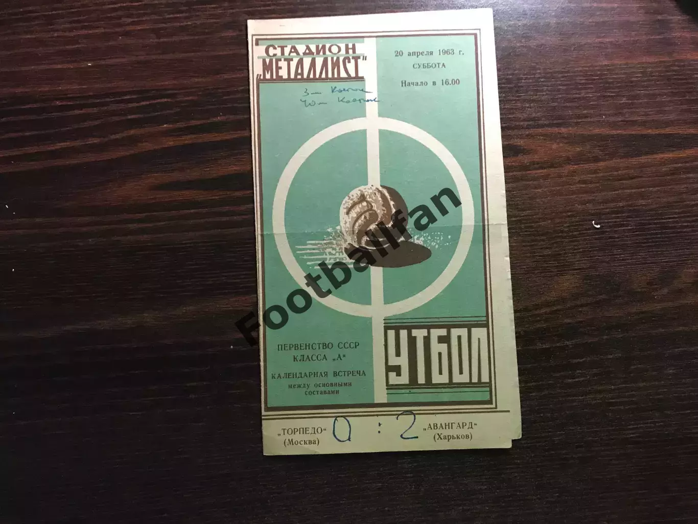 Авангард Харьков - Торпедо Москва 20.04.1963