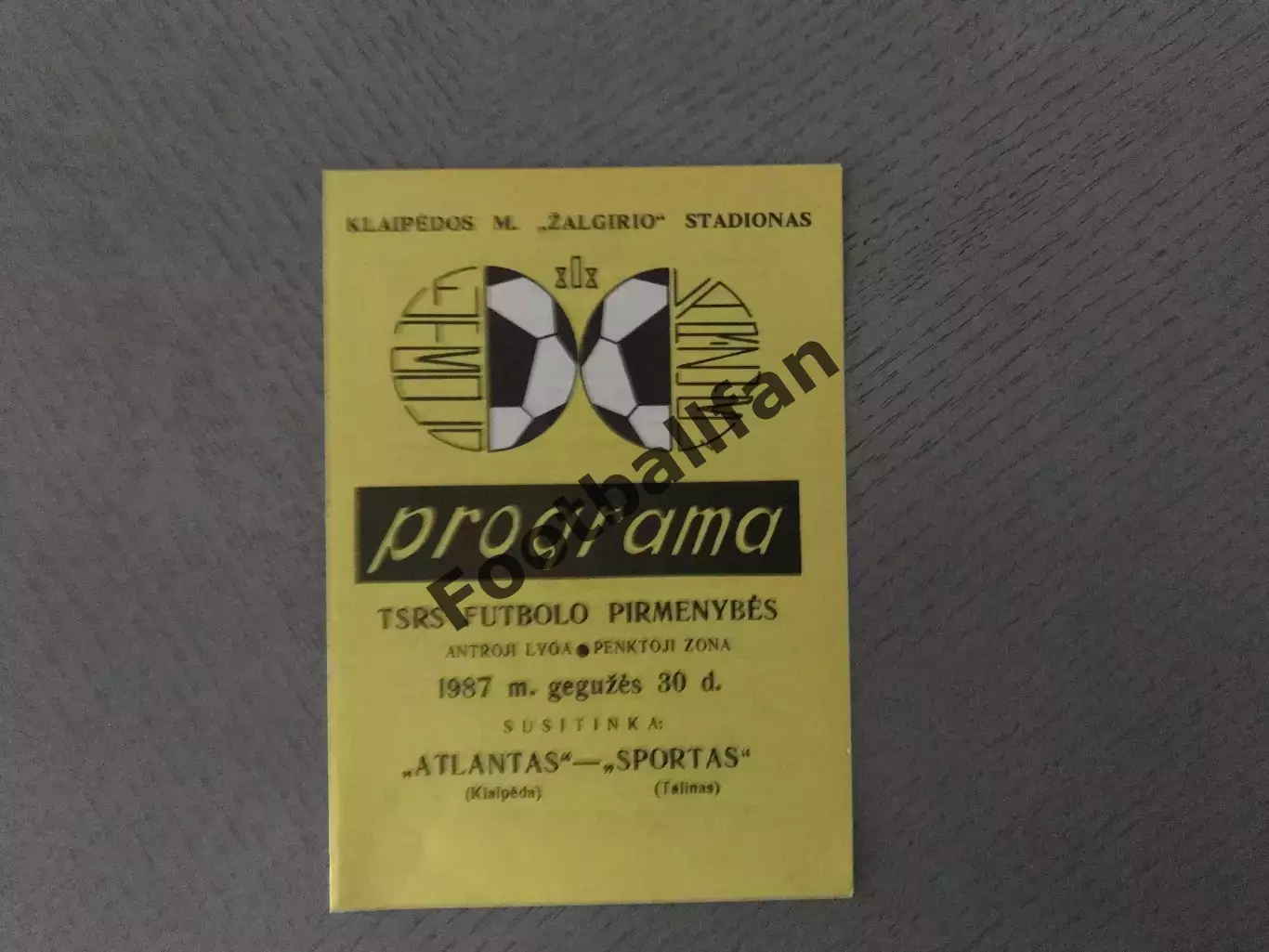 Атлантас Клайпеда - Спорт Таллин 30.05.1987