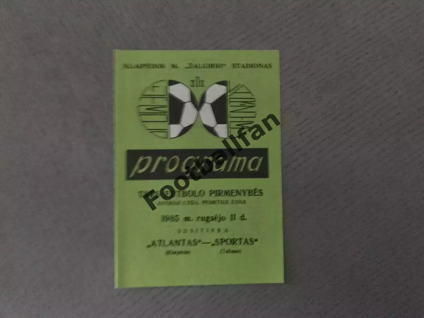 Атлантас Клайпеда - Спорт Таллин 11.09.1985