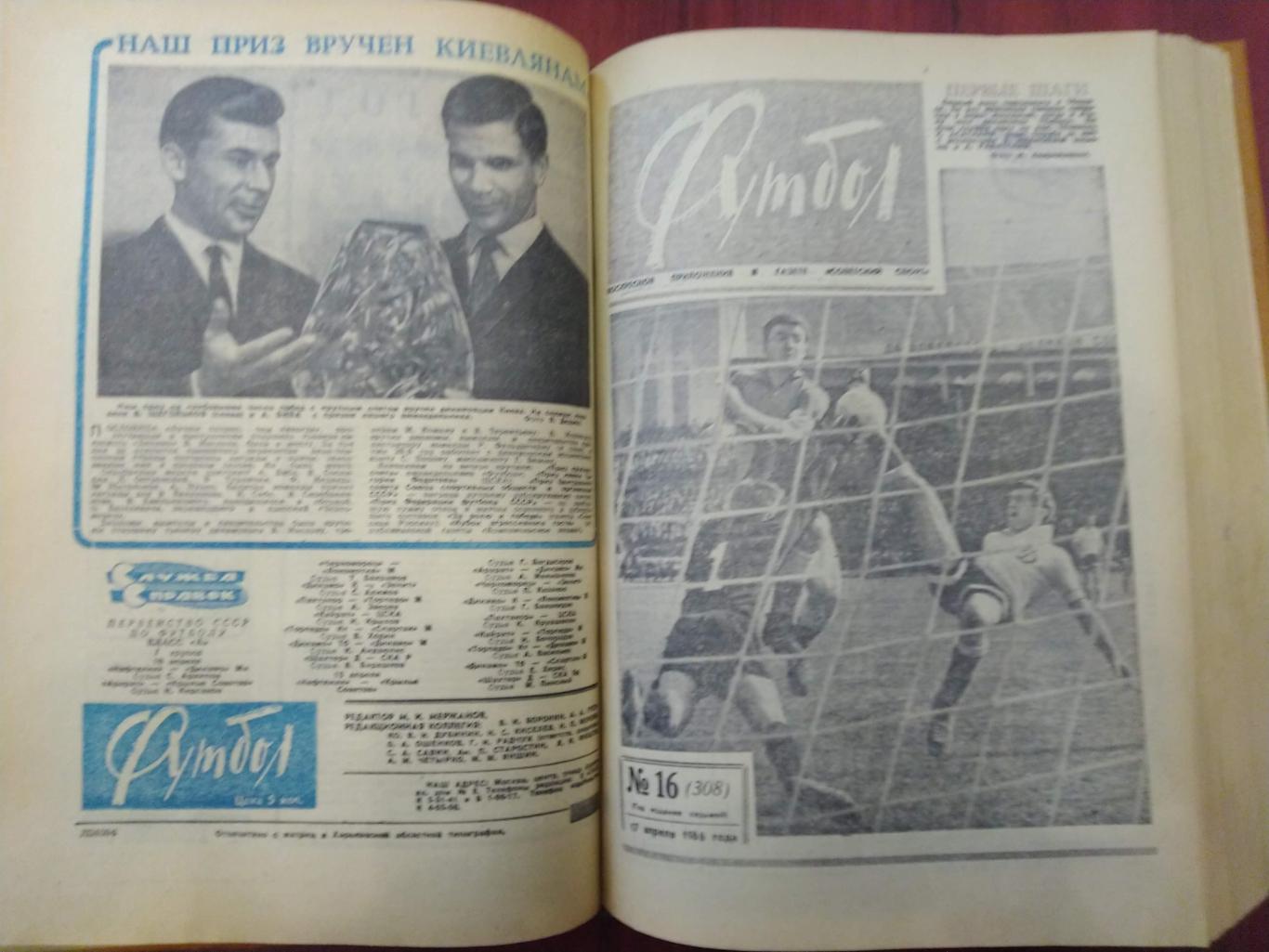 Еженедельник Футбол-Хоккей 1966 полная годовая подборка в твердом переплете 4