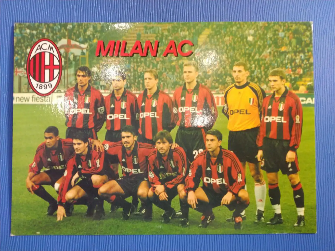 ОТКРЫТКА-КАРТОЧКА МОЙ ФУТБОЛ - МИЛАН №4