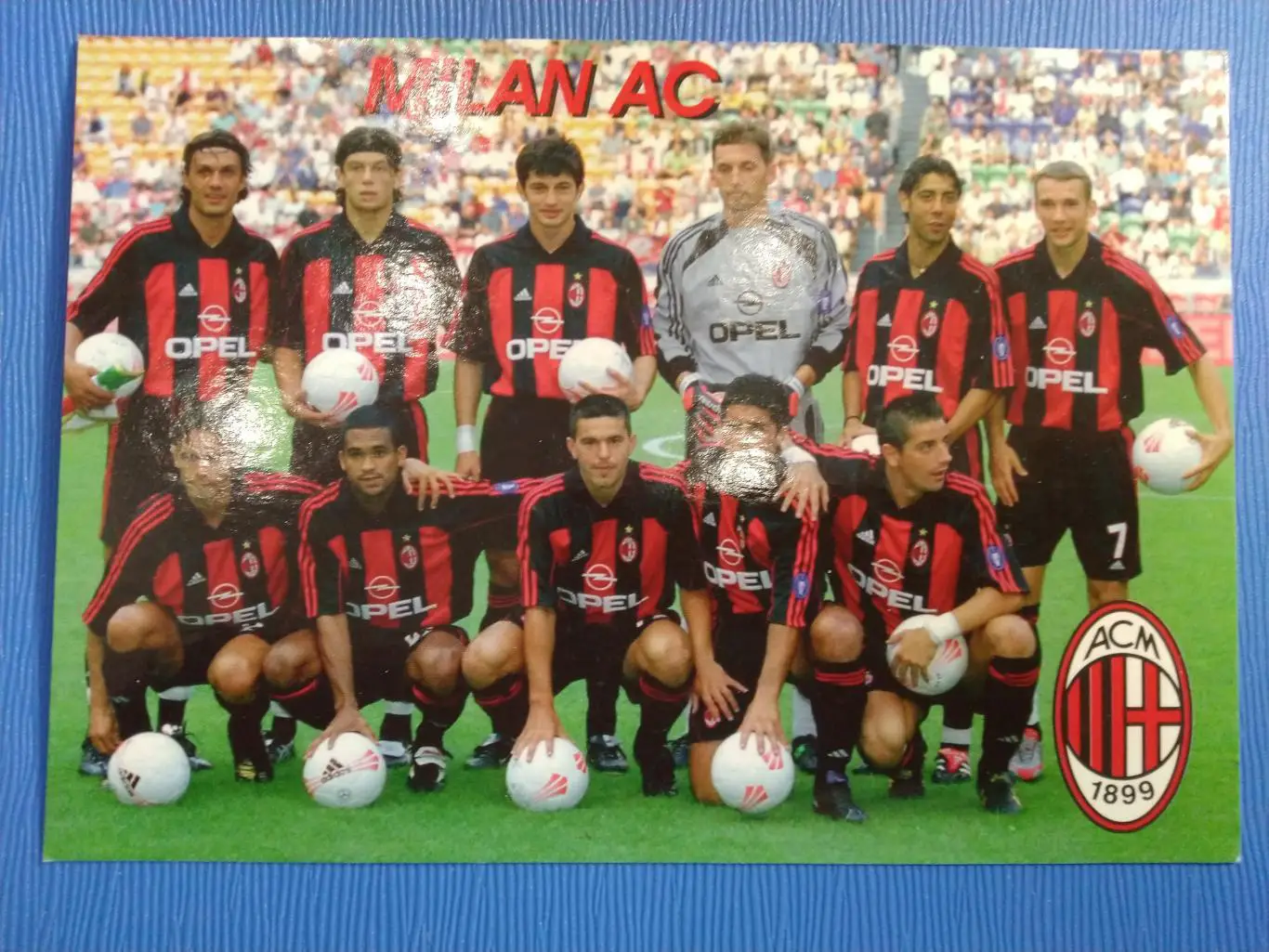 ОТКРЫТКА-КАРТОЧКА МОЙ ФУТБОЛ - МИЛАН №71