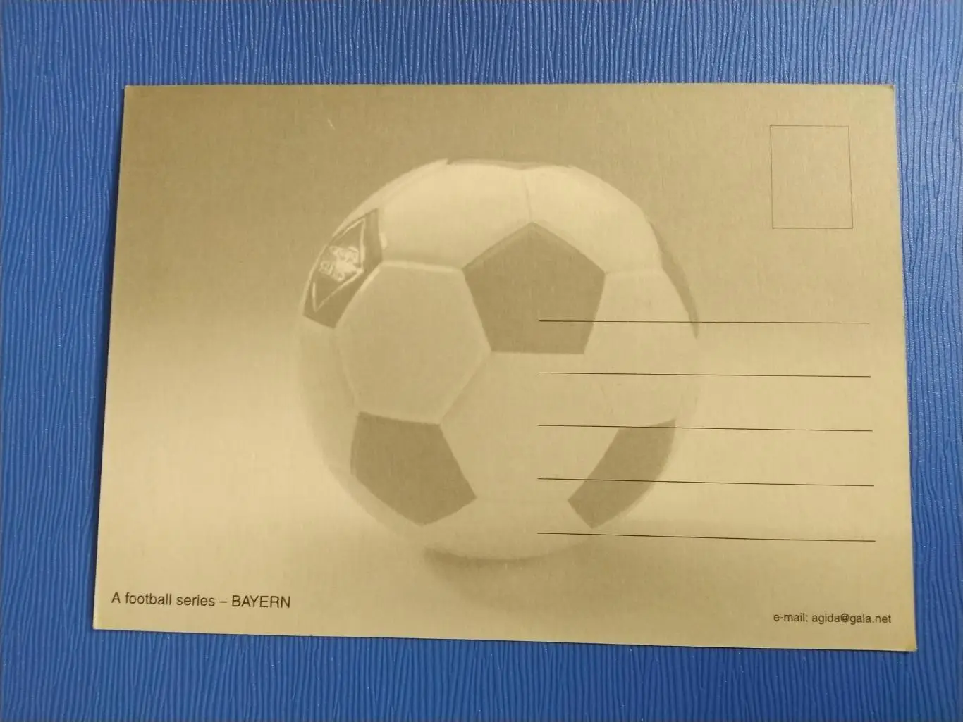 ОТКРЫТКА-КАРТОЧКА МОЙ ФУТБОЛ - БАВАРИЯ 1