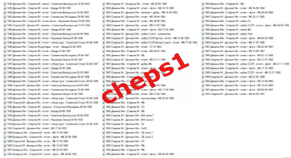 Динамо (Минск) - Спартак (Москва). 1945 - 1991. Отчеты о матчах. 1