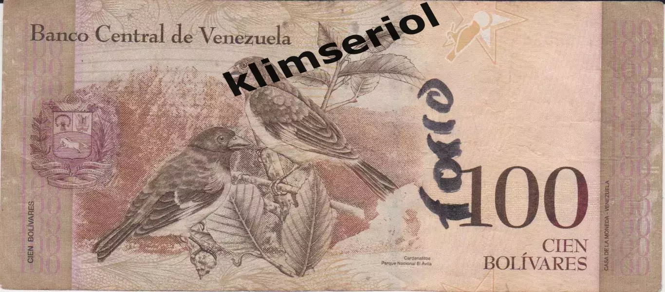 100 боліварів.2011.Венесуела. 1
