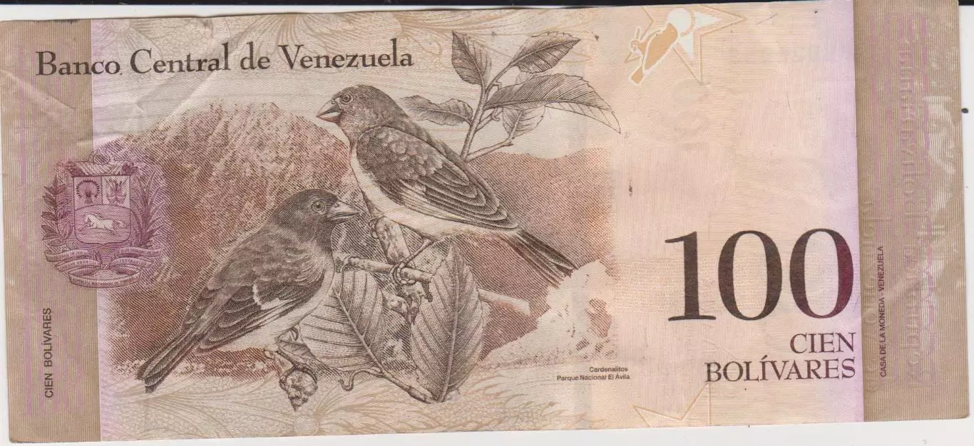 100 боліварів.2012.Венесуела. 1